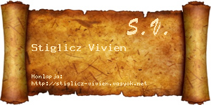 Stiglicz Vivien névjegykártya